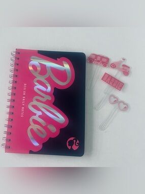 Barbie Pink and Black Holographic Logo Daily Planner/Journal